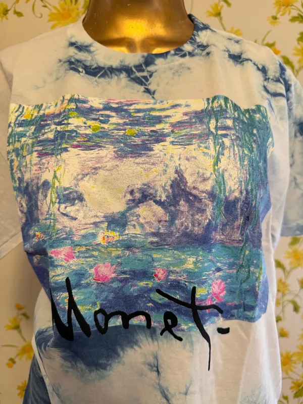 NWT Tie dye Monet water lilies T shirt size S - Image 4