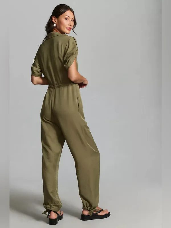 Anthropologie Tiny Heidi Green Jumpsuit M - Image 4