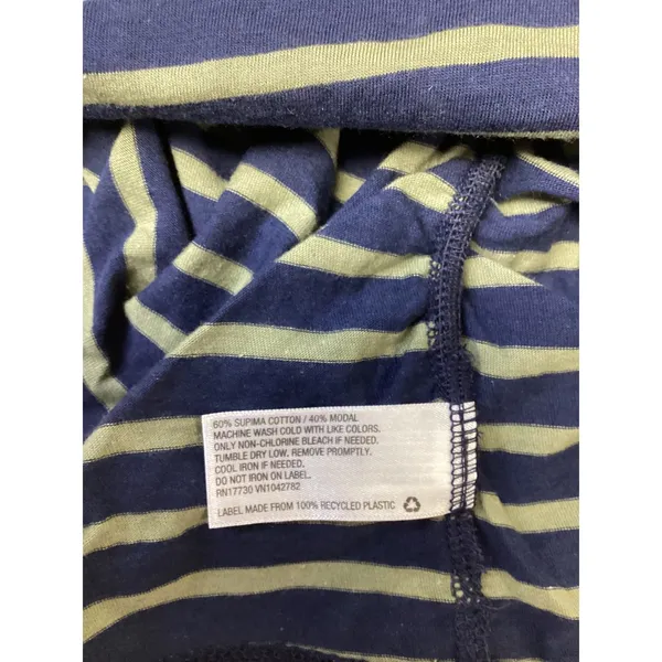 Liz Lange Maternity Target Striped Short Sleeve Ruched T-Shirt Navy Green S NEW‎ - Image 6