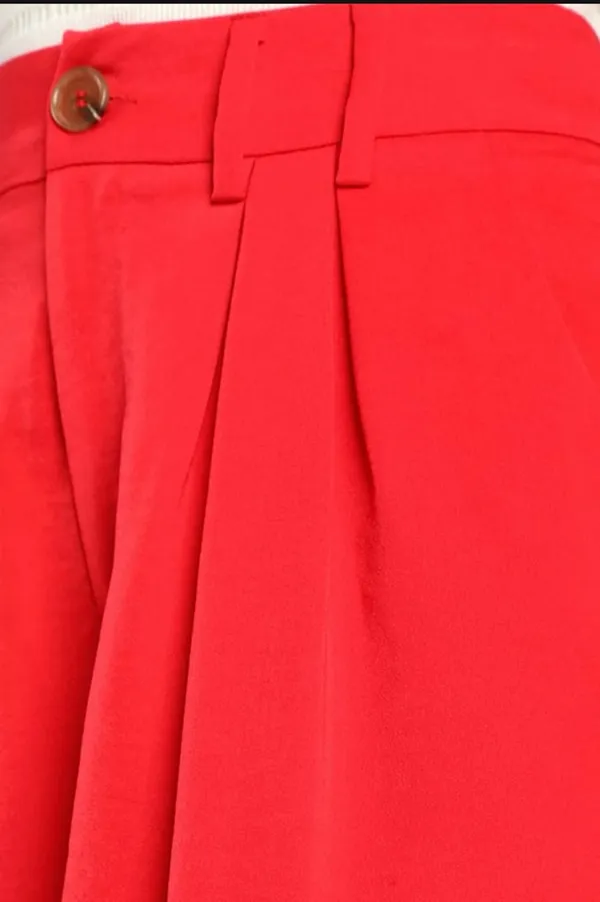 Lulus Red High-Waisted Trouser Pants - Image 3