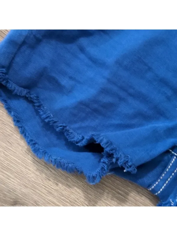 Miss Me Royal Blue Shorts Size 29 - Image 4