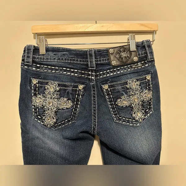 Miss Me Women's Skinny Jeans with Stitching Accent and Embellishment Size 26 - Image 5