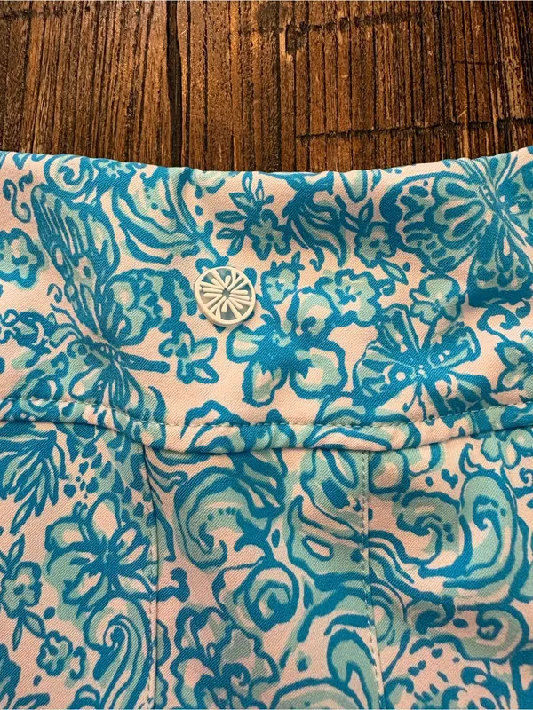 Lilly Pulitzer Priska‎ Skort Womens 4 Blue White Took Me By Sunrise Pleated - Image 4