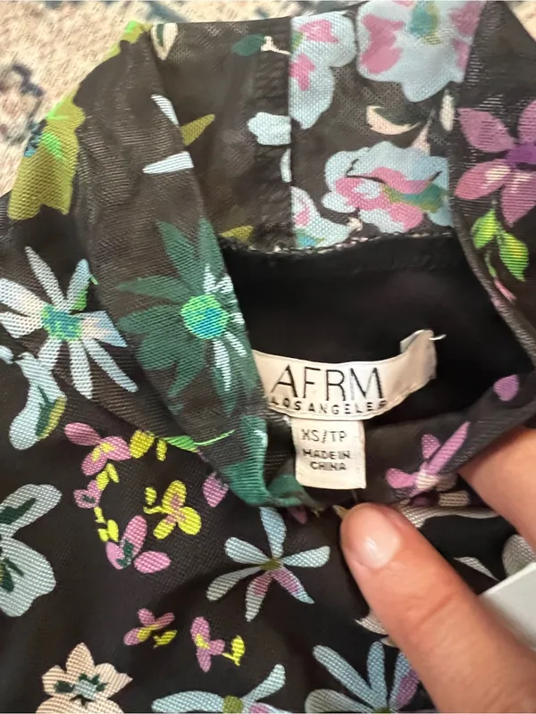 AFRM LOS ANGELES Sonia Ruched floral Mesh Maxi Dress - Image 6