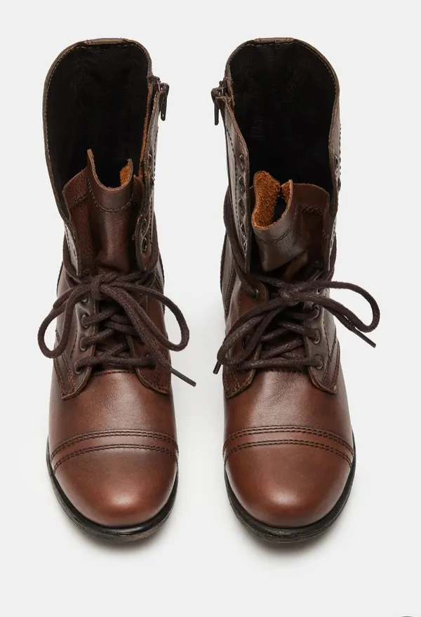 Steve Madden Troopa Brown Leather Boots - Image 3