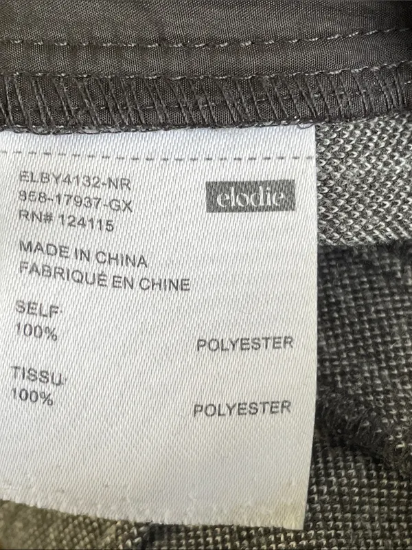 Elodie Charcoal Grey Pinstripe Wide-Leg Dress Pants - Image 5
