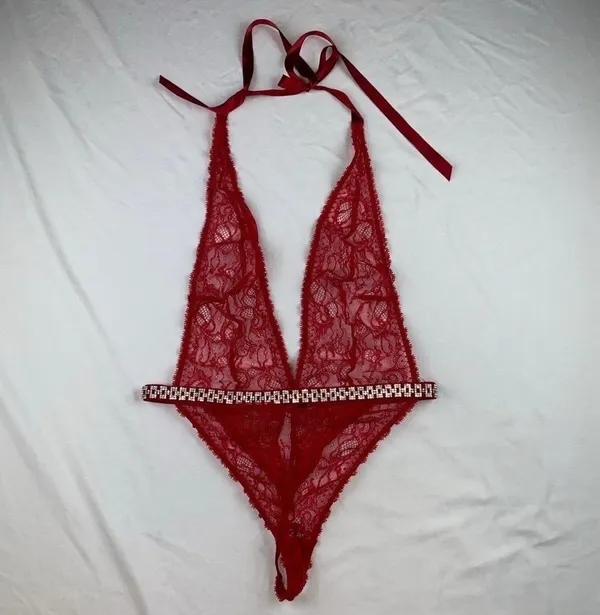 VS Lace Lingerie Bodysuit - Image 4