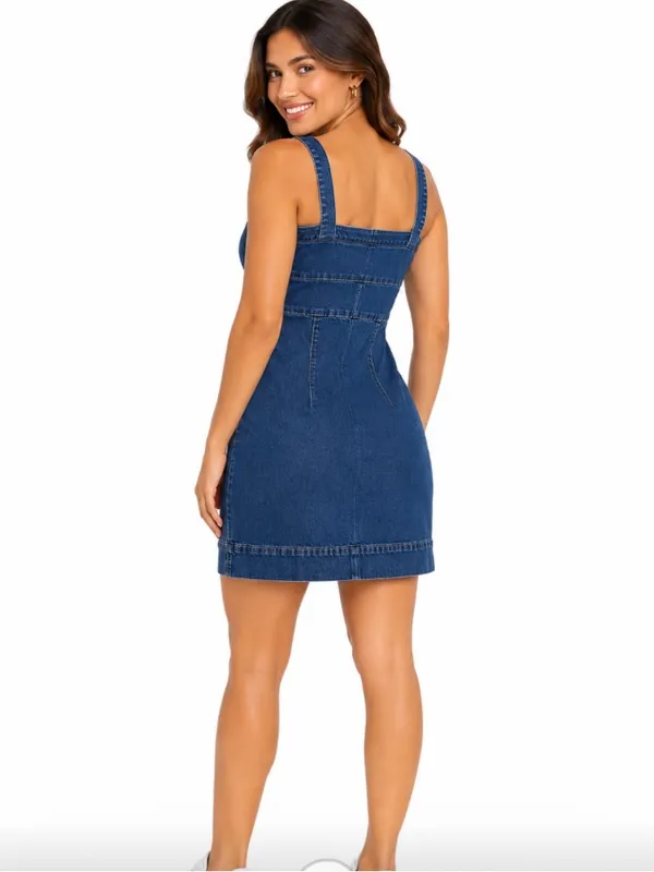 Genetic Denim Indigo Button-Front Denim Sundress - Image 2
