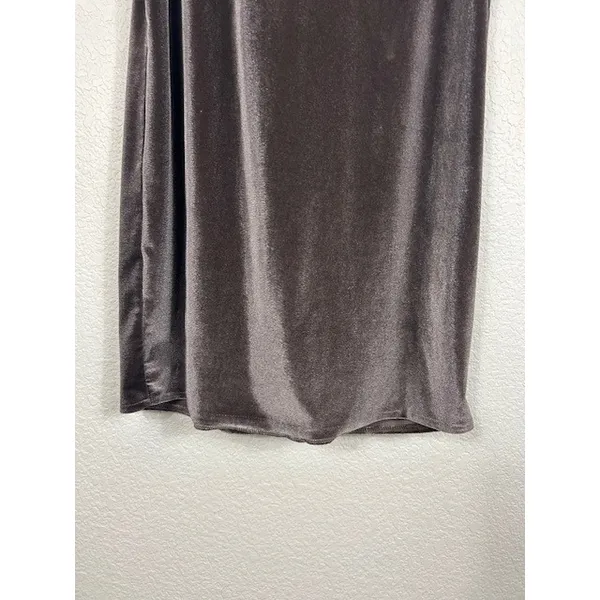 Womens Velvet‎ Cowl Neck Velvet Sleeveless Dress L Open Back Holiday New Year's - Image 9