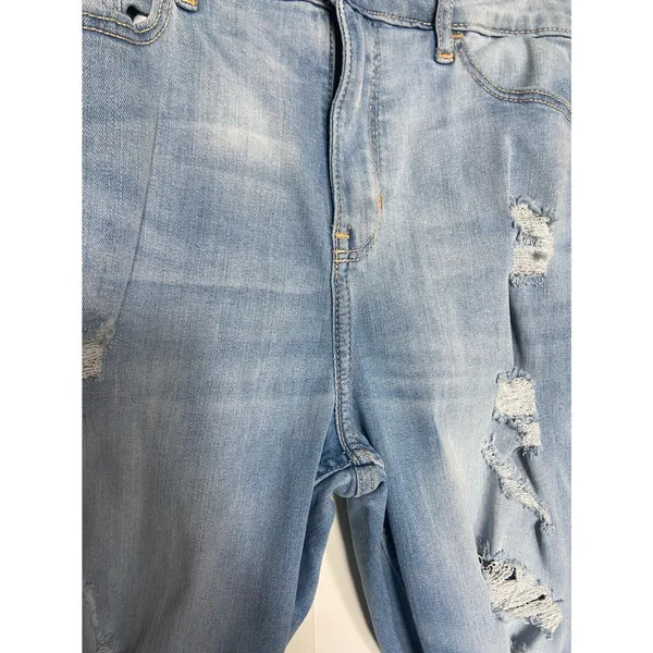 Hollister‎ Curvy High Rise Super Skinny Jeans W30 L30 Light Wash Ripped Distress - Image 7