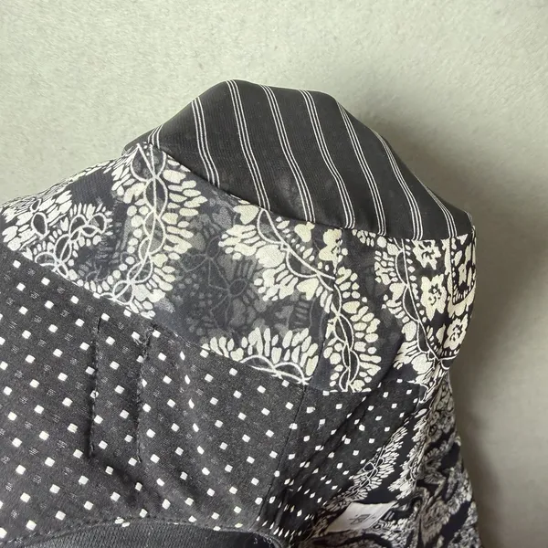 Cabi Polka Dot Jacket Black White Stretch 3/4 Sleeve Jacket Blazer Size 8 - Image 8