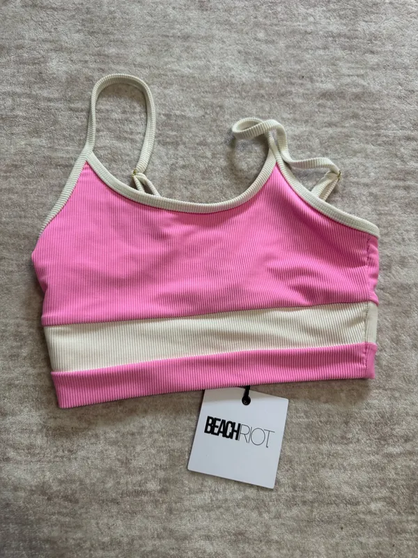 beach riot eva color block top size small nwt - Image 2