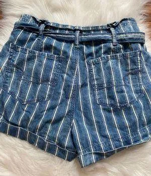 american eagle striped denim shorts - Image 4