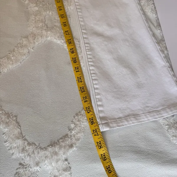 Calvin‎ Klein Women's Sz 2 White Denim Jeans Low Rise Flare 30x27 Short - Image 14