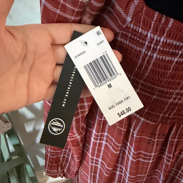 NWT As U Wish Plaid Dress woman’s Medium - Image 3