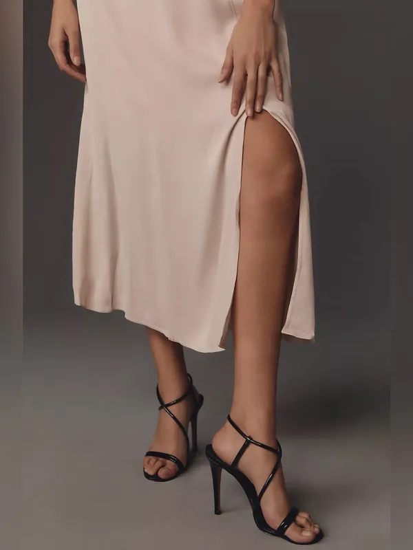 NWT Anthropologie Maeve Colorblock Pink Slip Midi Dress 4 - Image 4