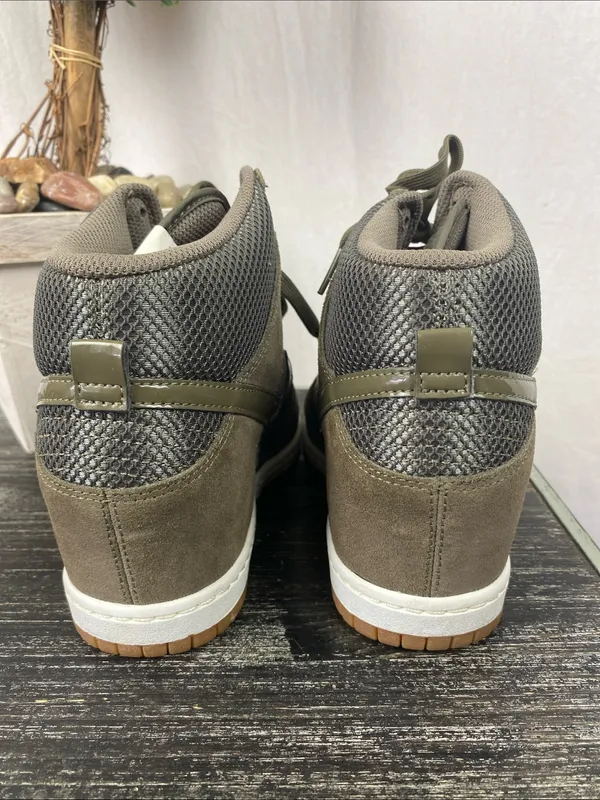 Nike Olive Green 579763-300 Dunk Sky Hi Wedge Lace Up Athletic Sneaker Shoes 9 - Image 3