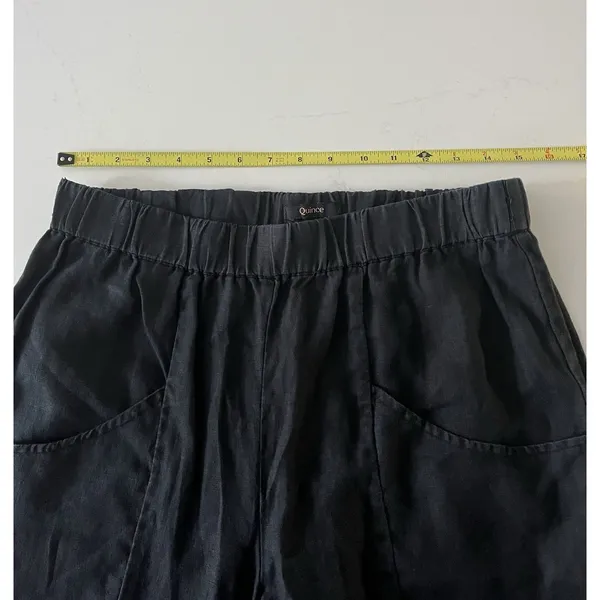 Quince Pants Women’s Medium Black European Linen - Image 5