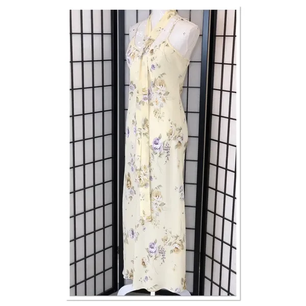VTG Gold Crown Label Floral Dress - Image 5
