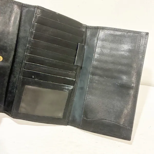 Coach Vintage Black Soft Leather Snap Wallet Multi Card Slot Coin Pouch‎ - Image 3