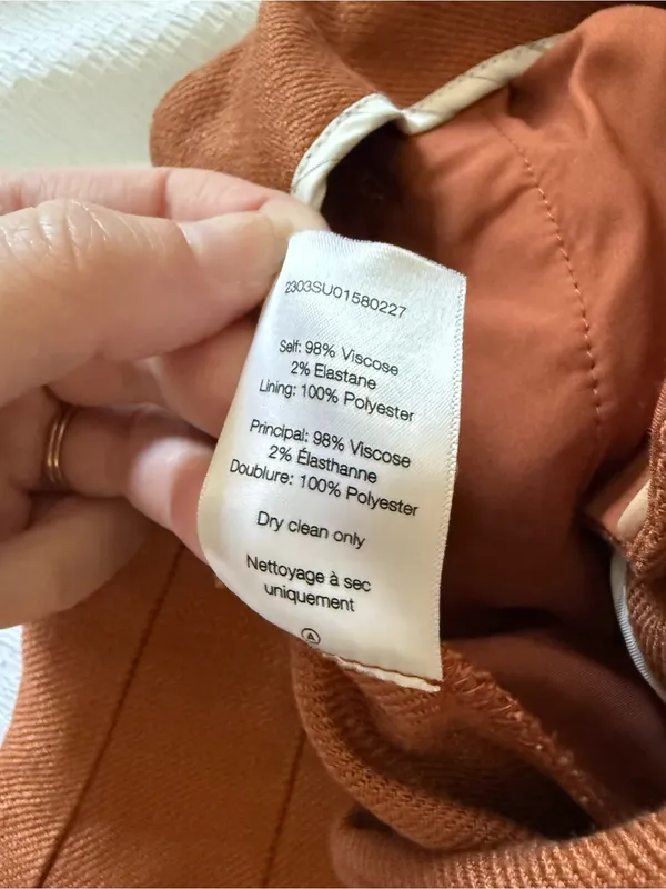 Veronica Beard Gables Short Golden Brown Shorts Pumpkin Orange Size 10 - Image 10