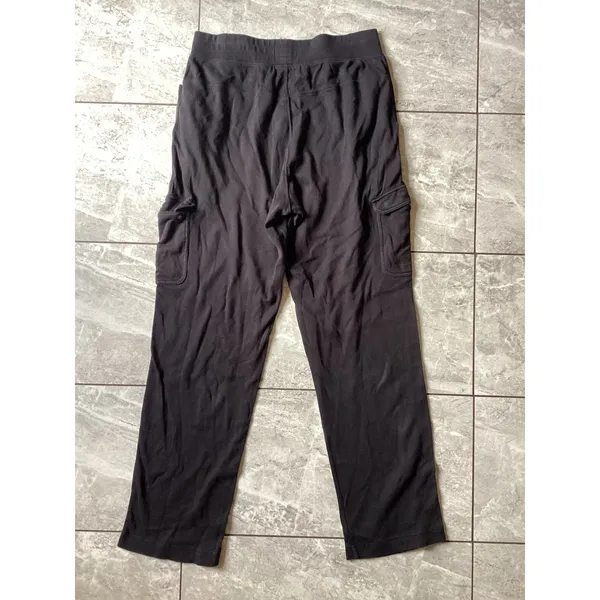 Pact Organic Cotton Cargo Sweatpants Black Charcoal Womens Large Lounge Pants - Image 5