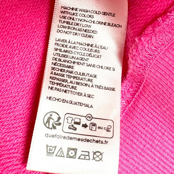 Anthropologie Jordan Nickson Bisou Bisou Sweatshirt Cotton Stretch Pink Medium - Image 5