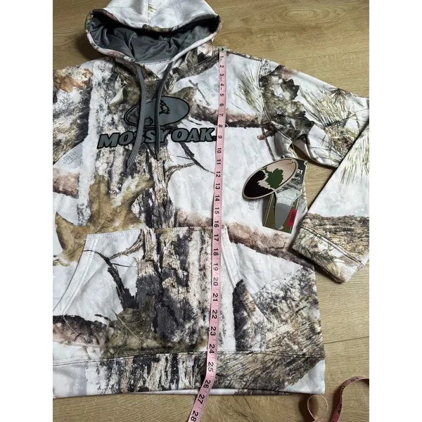 NWT Womens Mossy Oak white camo‎ pullover perfect hoodie outdoor hiking size L - Image 9