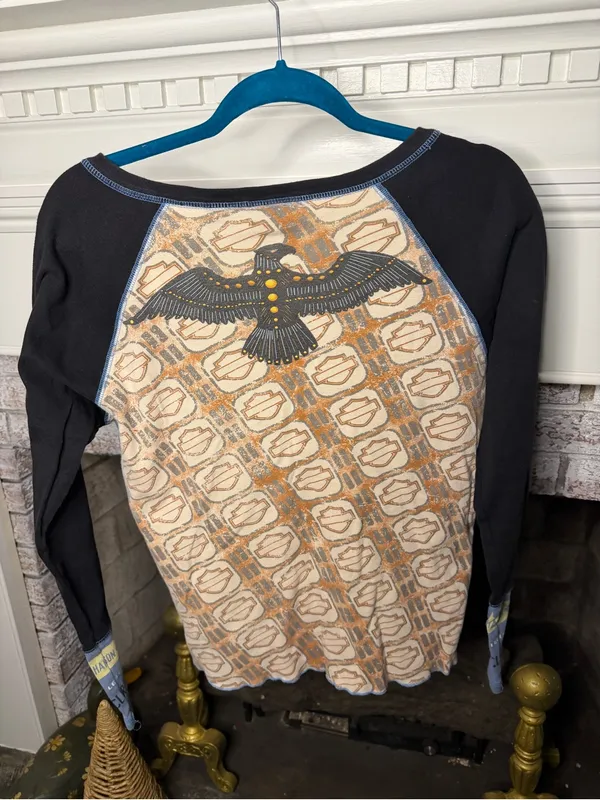 Harley-Davidson Genuine Classic Long Sleeve Graphic Tee Made USA Women's XL - Image 3