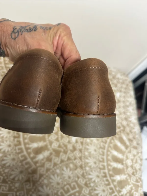 BOBS from Skechers Brown Slip-On Loafers with Contrast Stitching - Image 11