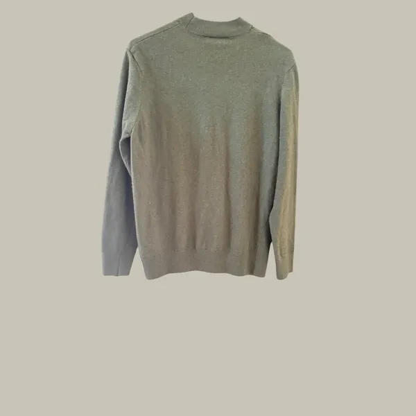 Zara Womens Olive Green‎ Wool Cashmere Blend Mock Neck Sweater Size M - Image 2