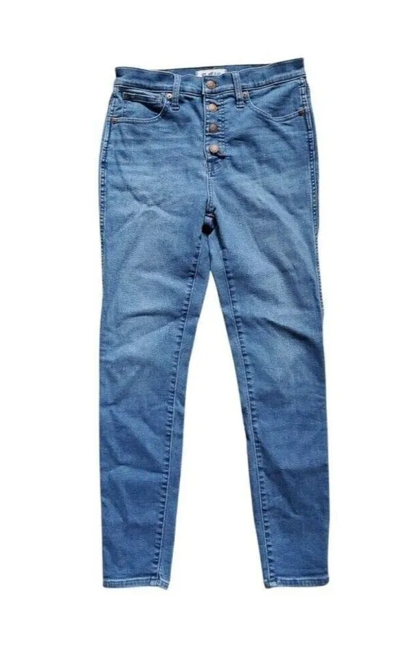 Madewell Jeans Women 28 High Rise Skinny 10" Med Wash Pants Classic EUC - Image 7