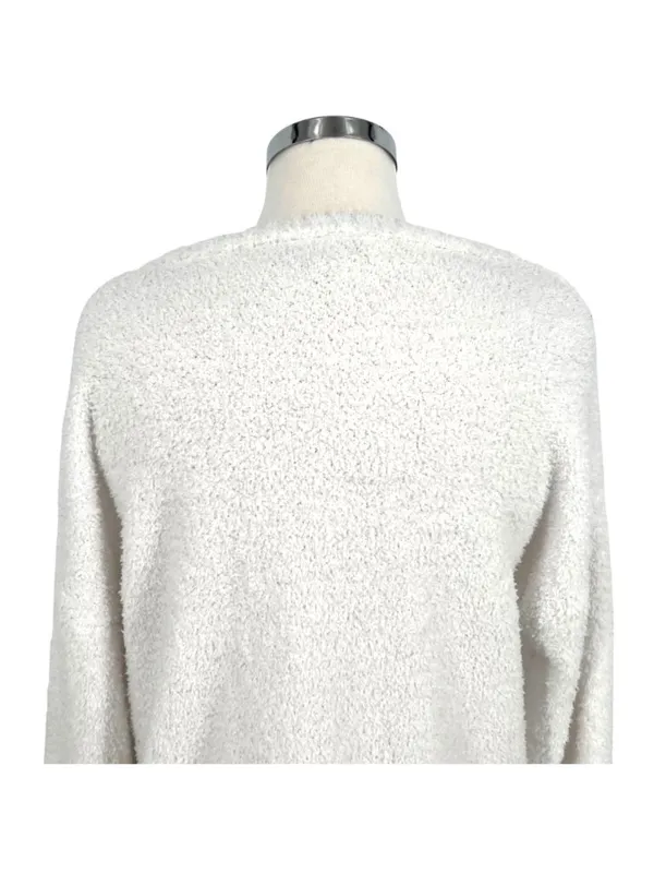 Studio B By Bobeau White Textured Knit Sweater Cozycore Loungewear Size XL - Image 6