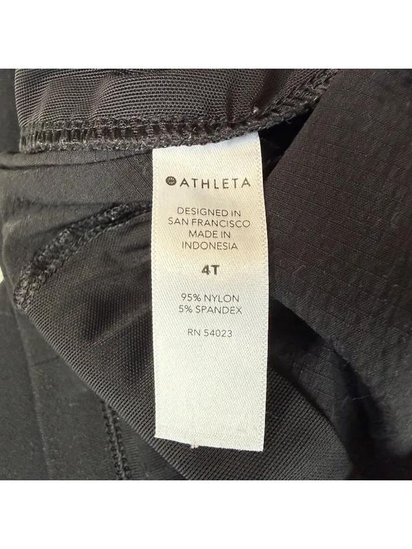 Athleta Trekkie North Crop 23" Jogger Pants Womens 4T Tall Black Hiking Outdoor - Image 4