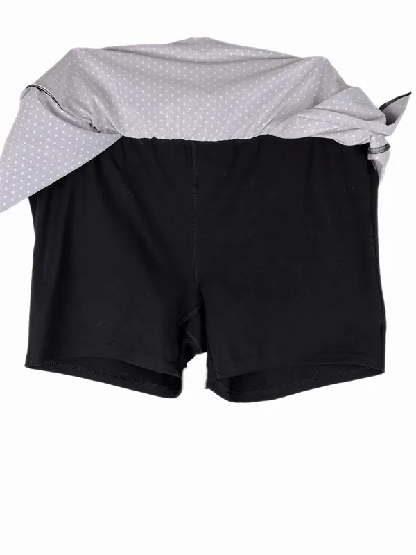 TALBOTS Athletic Skort Black with White Polka Dots & Side White Stripe Medium - Image 4
