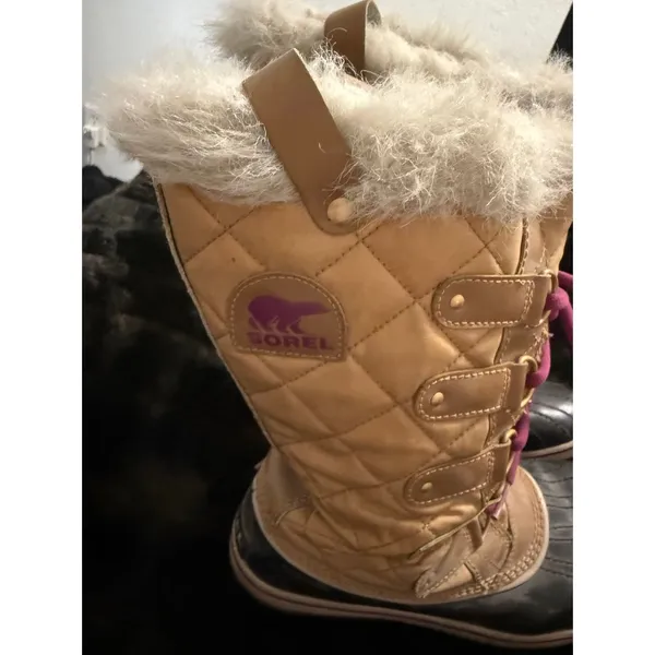 Women’s Tan Sorel Tofino Cate Snow Cold Weather Lace Up Waterproof Boots- 9.5 - Image 4