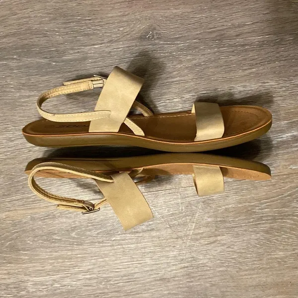 Beige Nude Ankle Strap Sandals Size 10 - Image 2