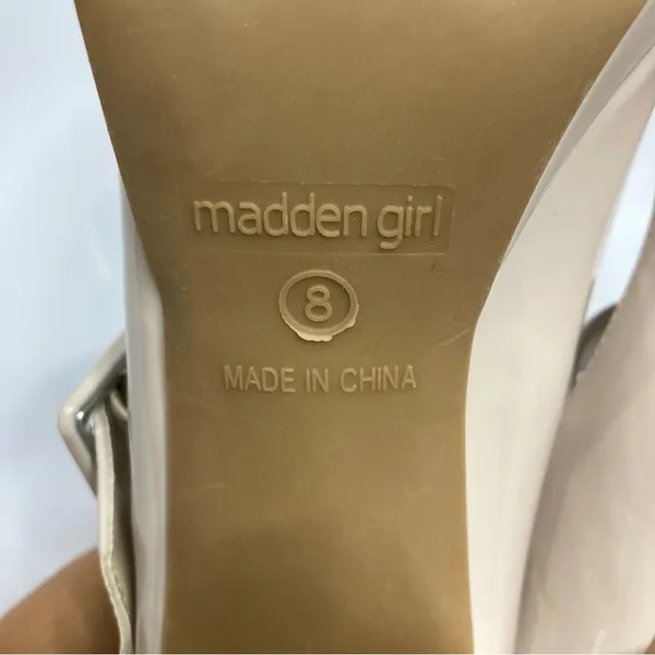 Madden girl cream mary Jane buckle block heels women’s size 8 dressy‎ trendy - Image 11