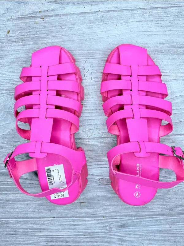 Nwt Portland Boot Company Pink Fisherman Platform Sandals shoes size 9 - Image 3