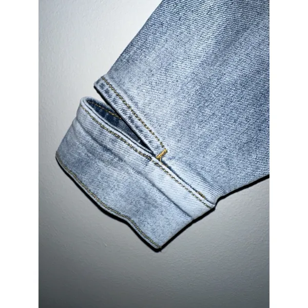 LNDN‎ Denim Landon Denim Cutout Waist Classic Denim Jacket NWT Size XXS - Image 3