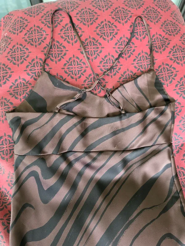 House of Harlow 1960 Brown Cut Out Front Strappy Midi Dress Size Small - Image 8