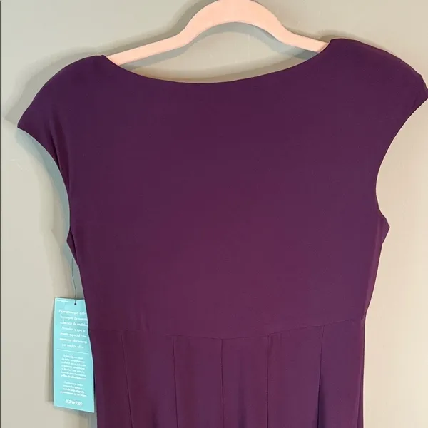 NWT American Living‎ Elegant Purple Plum Women's Dress 8 Empire Waist A-Line - Image 8