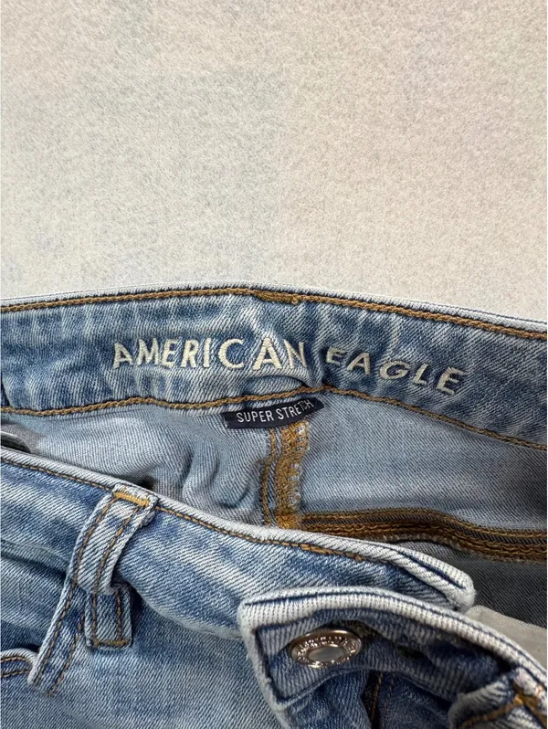 American Eagle Super Stretch Women’s Skinny Jeans Size 2 Light Wash - Image 7