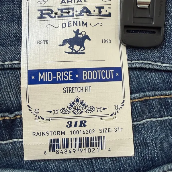 Ariat Womens Rainstorm Mid Rise Bootcut Jeans NEW Size 31 R 10016202 Stretch - Image 4