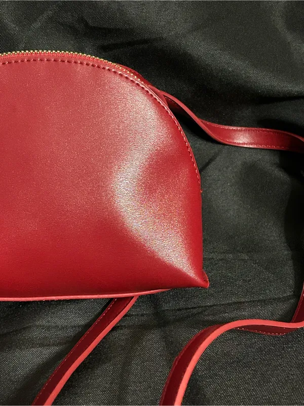 Forever 21 Women’s Red Crossbody Shoulder Tassel Bag - Image 3