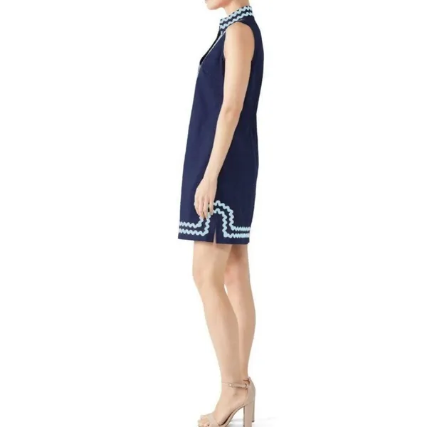 Anthropologie Women XS Sail to Sable Linen Dress Vacay European Coastal Chic - Image 7