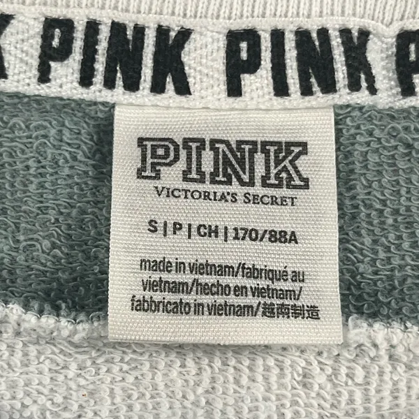 PINK Victoria's Secret Lace Up Neckline Hockey Style Sweatshirt - Image 6