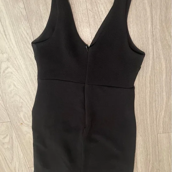 Leith Black V-Neck Wrap Mini Dress - Image 3