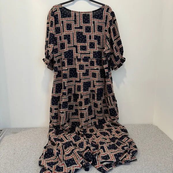Natural Life Collette Navy Floral Maxi Dress size L - Image 8