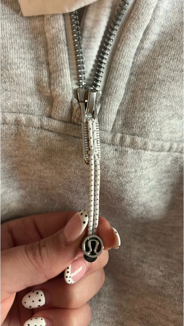 Light Heather Grey Lululemon Scuba Half-Zip - Image 5